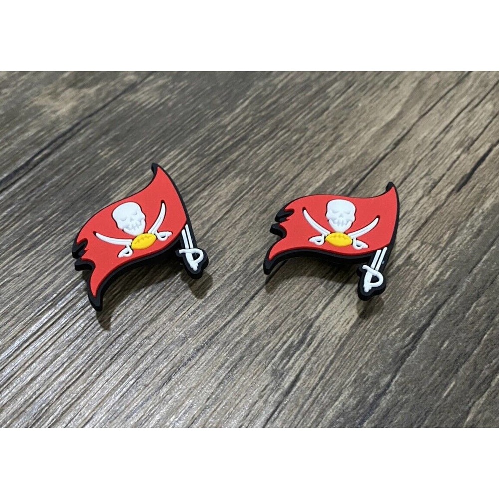Tampa Bay Buccaneers Football Team Charm For Crocs - 2 Pieces